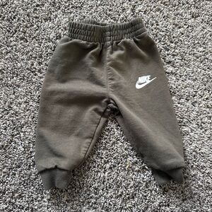 Nike Kids Olive Jogger Sweatpants with White Logo